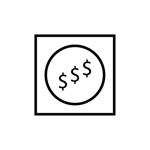 Dolar Pieniądze Ikona Wektor Ilustracja Projekt — Wektor stockowy