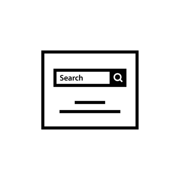 Search Icon Flat Design — Stock Vector
