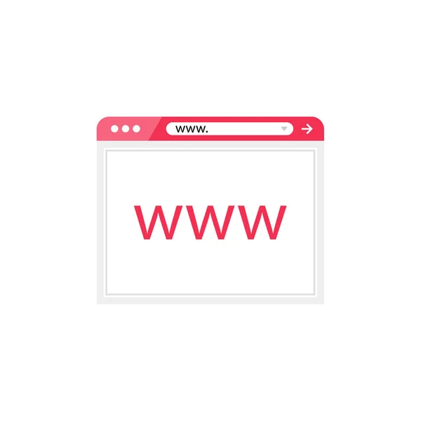 Icona Del Browser Web Illustrazione Vettoriale Design Semplice — Vettoriale Stock
