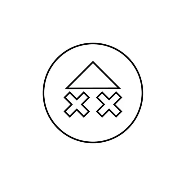 Abstrakt Polygonal Geometrisk Figur Ikon Vektor Illustration — Stock vektor