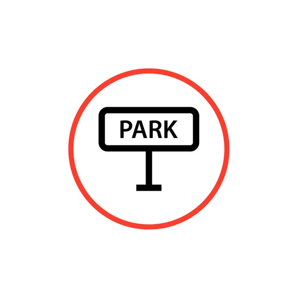 Ikona Znamení Parku Vektorová Ilustrace — Stockový vektor