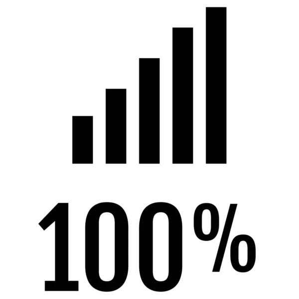 Percentuale Tasso Icona Vettoriale Illustrazione — Vettoriale Stock