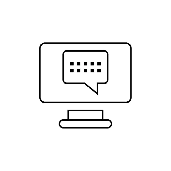 Vektor Ikony Chatu Izolovaný Bílém Pozadí Znaménko Textové Zprávy — Stockový vektor