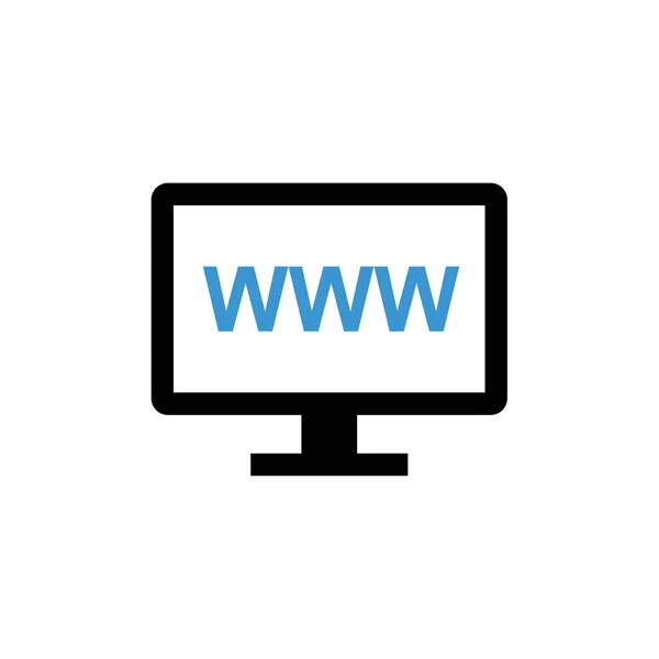 Internet Www Web Online Ikon Design Vektor — Stock Vector
