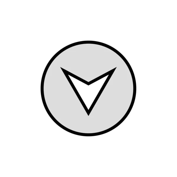 Navigációs Marker Egyszerű Ikon Vektor Illusztráció — Stock Vector