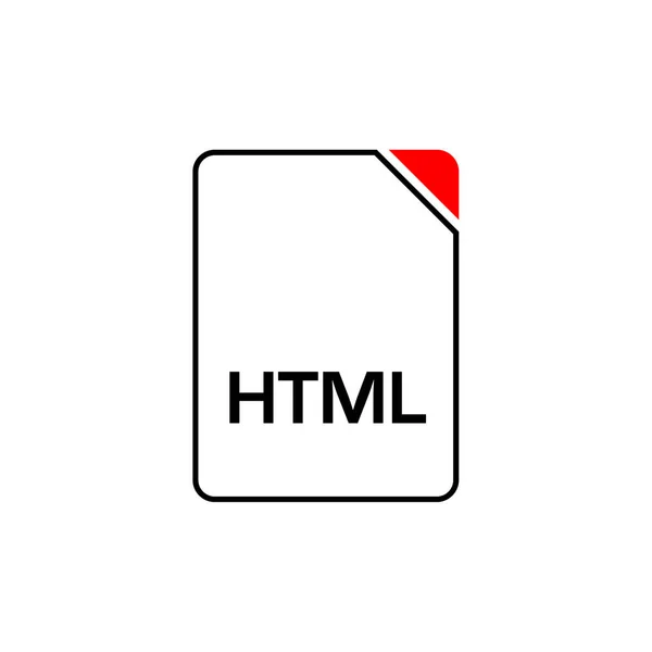 Ilustración Vectorial Del Icono Tipo Documento Archivo Html — Archivo Imágenes Vectoriales