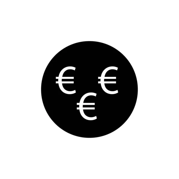 Εικονογράφηση Διανύσματος Εικονιδίου Νομίσματος Ευρώ — Διανυσματικό Αρχείο