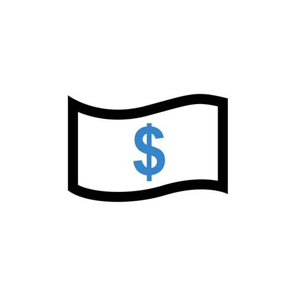 Иконка Счета Денег Изолированы Белом Фоне — стоковый вектор