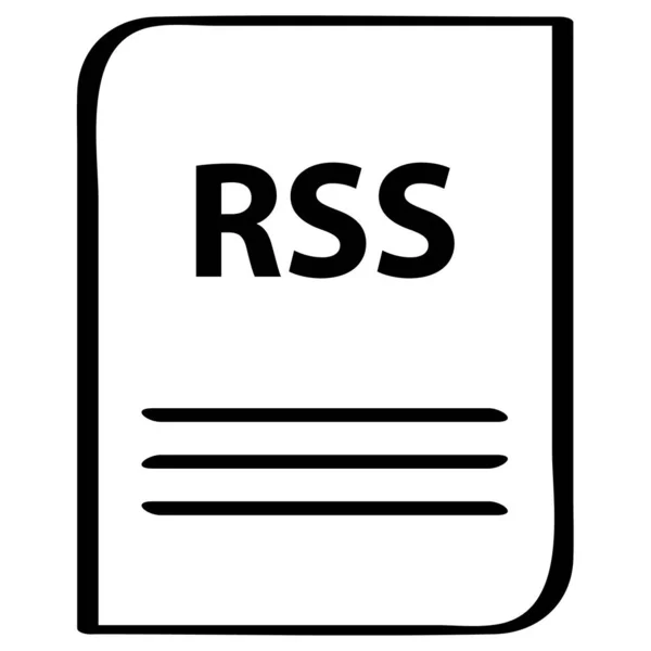Rss Dosya Adı Uzantı Vektör Illüstrasyonu — Stok Vektör