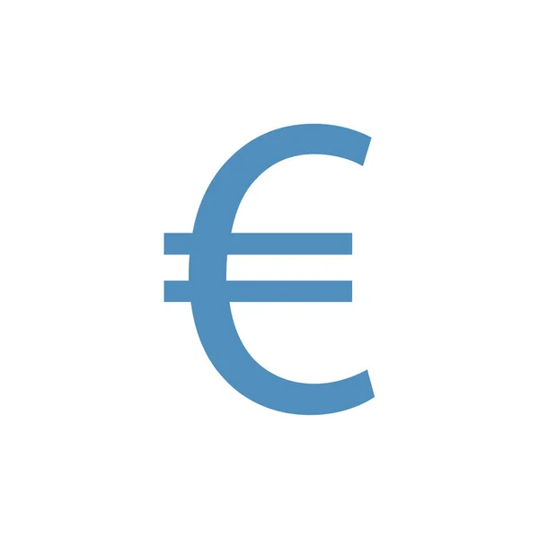 Símbolo Signo Euro Euro Moneda Símbolo Icono Estilo Plano — Vector de stock