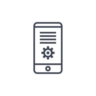 akıllı telefon simgesi basit vektör illüstrasyonu