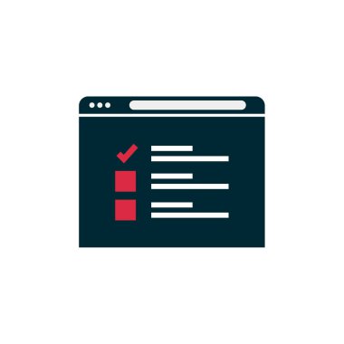 Web tarayıcı geniş çerçeve simgesinin vektör illüstrasyonu