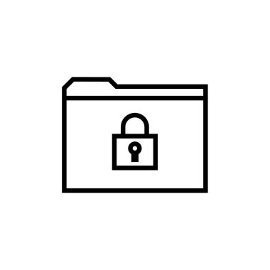 Kilit simgesi, güvenlik vektör işareti        