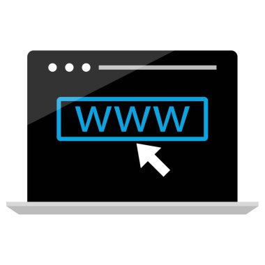 Web tarayıcı geniş çerçeve simgesinin vektör illüstrasyonu