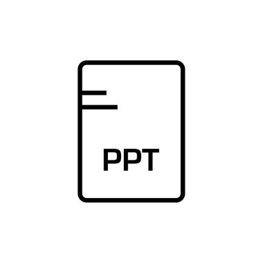 ppt dosya biçimi simgesi, vektör illüstrasyonu