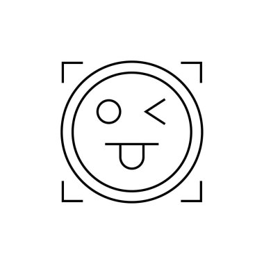 emoji, yüz ifadesi sembolü, simge simgesi, vektör illüstrasyonu