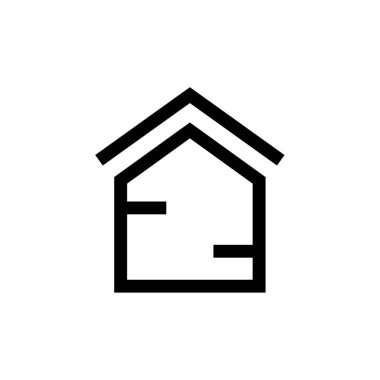 Emlak simgesi, vektör illüstrasyonu 