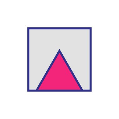 üçgen simgesi, vektör illüstrasyonu basit tasarım