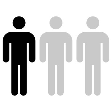 İnsanlar. Web simgesi basit illüstrasyon