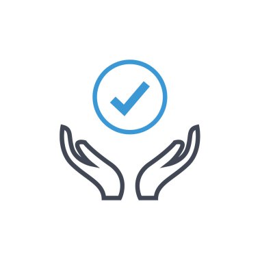 check mark icon. flat design. vector illustration        