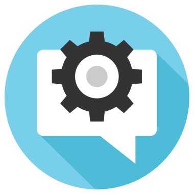 Sohbet simgesi vektörü beyaz arkaplanda izole edildi, Metin Mesajlaşma işareti 