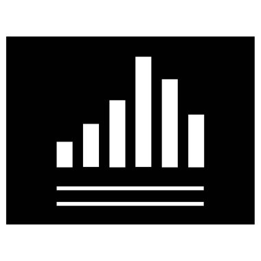 çubuk grafik simgesi. basit biçim 