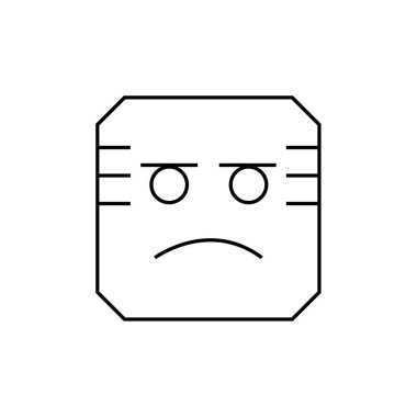 emoji, yüz ifadesi sembolü, simge simgesi, vektör illüstrasyonu