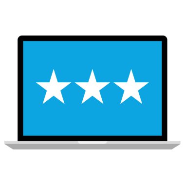 Yıldız dereceli dizüstü bilgisayar, vektör çizimi