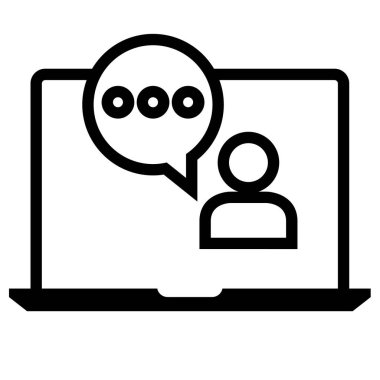 çevrimiçi sohbet vektörü simgesi 