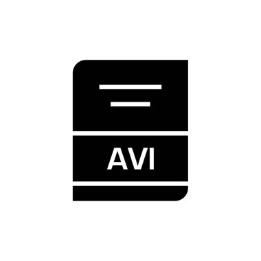 avi dosya biçimi vektör illüstrasyonu