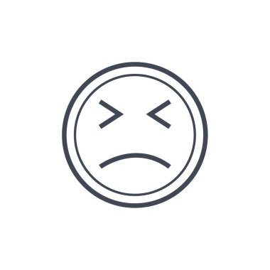 İfade simgesi, yüz ifadesi, duygu sembolü, vektör illüstrasyonu