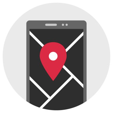 Navigasyon iğne işareti basit simge, vektör illüstrasyonu