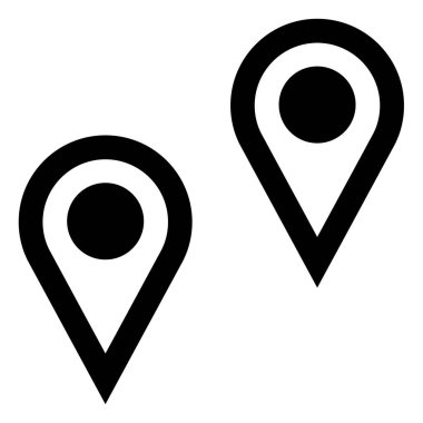 GPS ve Navigasyon simgesi, vektör illüstrasyonu      