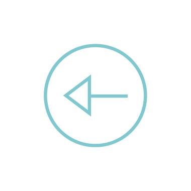 Sol ok simge vektör çizim