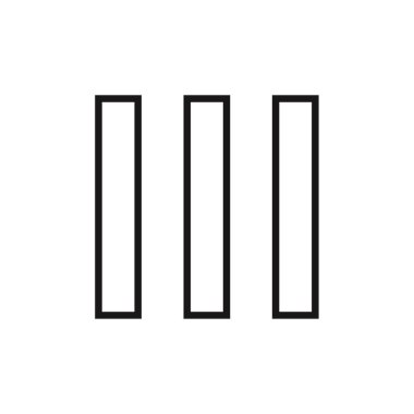 Sütunların illüstrasyonunun vektör simgesi  