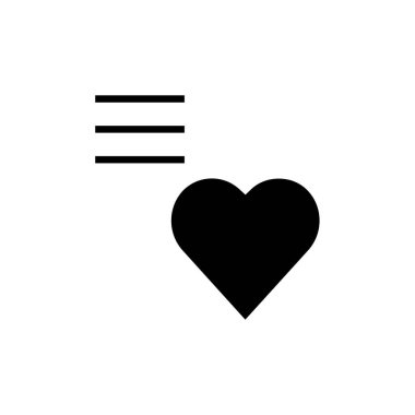 Kalp ikonu vektör illüstrasyonu     