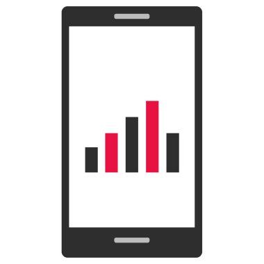 ekonomi veri çubukları grafiği basit simge, vektör illüstrasyonu