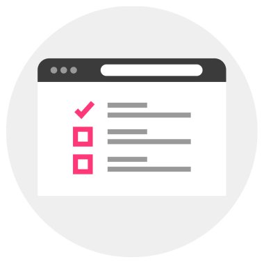 Web tarayıcı simgesi, vektör illüstrasyonu basit tasarım 