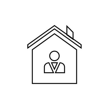 Emlak simgesi, vektör illüstrasyonu 