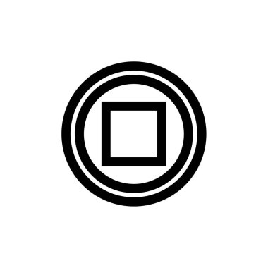 Soyut çokgen geometrik simge, vektör illüstrasyonu 