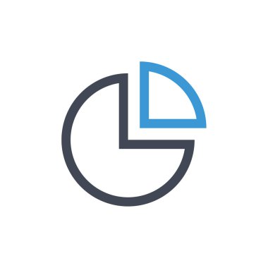 Pasta grafiği vektör illüstrasyonu