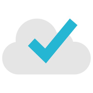 Bulut hesaplama simgesi, vektör illüstrasyonu. işaretleme işareti, bulut navigasyonu 