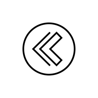 Sol ok simge vektör çizim