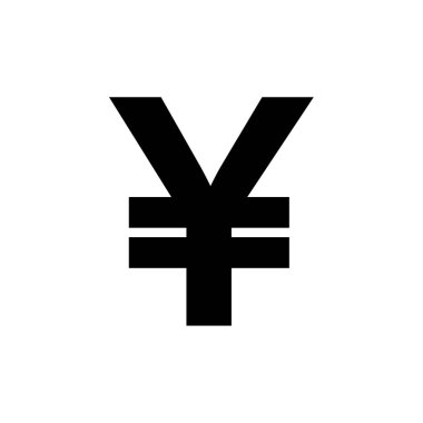 yen simgesi. Beyaz arkaplandaki izole vektör. düz vektör sembolü tasarımı 