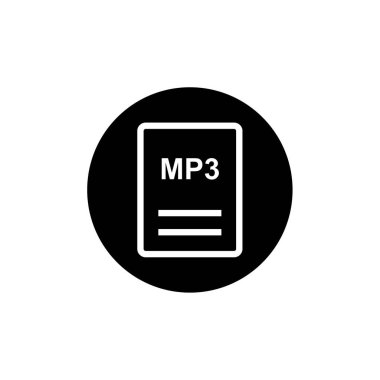 mp3 dosya biçimi vektör illüstrasyonu