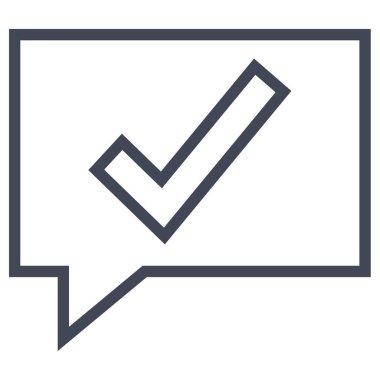 check mark icon. flat design. vector illustration        