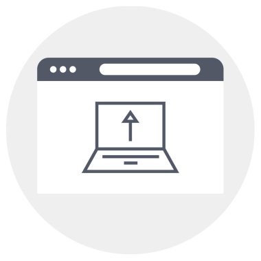 Web tarayıcı simgesi, vektör illüstrasyonu basit tasarım 