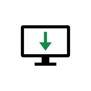 ok aşağı simge vektör illüstrasyonu