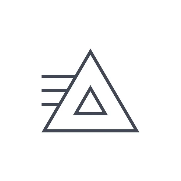 Symbol Der Dreieckspyramide — Stockvektor