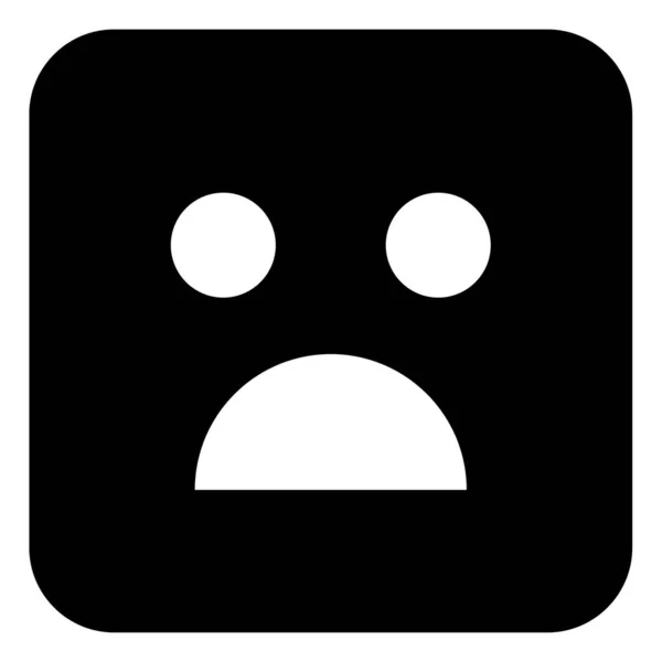 Sad Emoji Line Icon Web Vector Illustration — Stock Vector